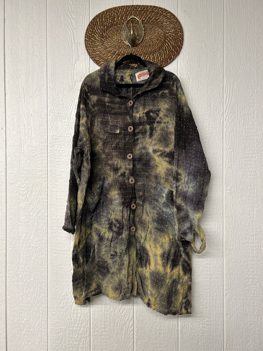 Aura Edit Koverlet Button Down Trench Coat 1026 023