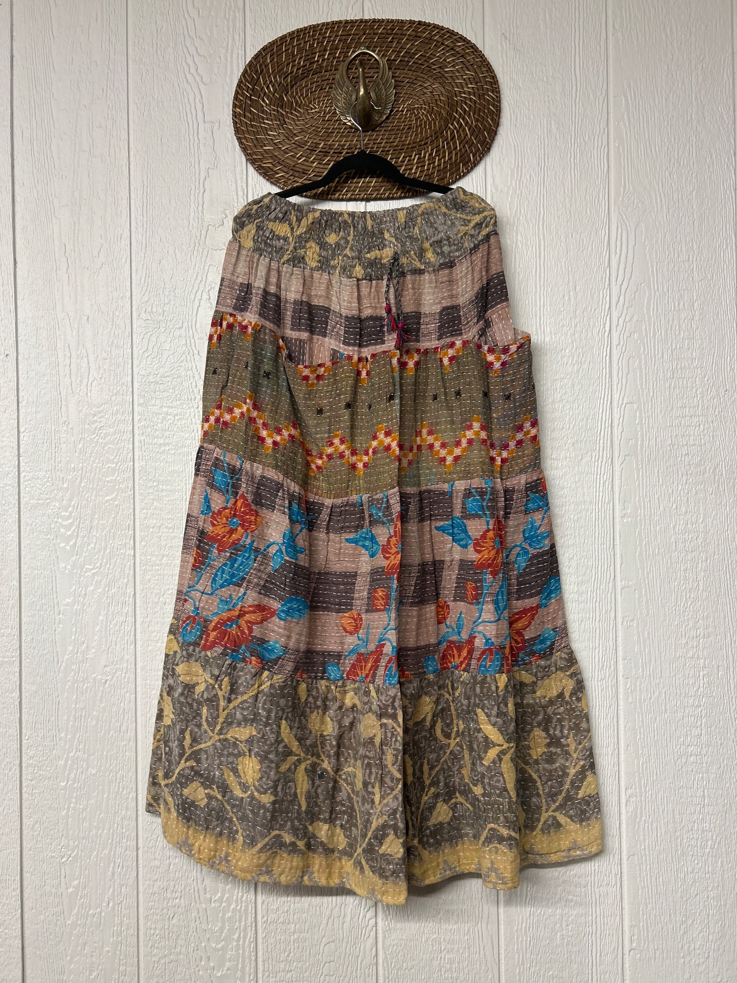 Pareo Kantha Lotus Maxi Skirt 0826 160