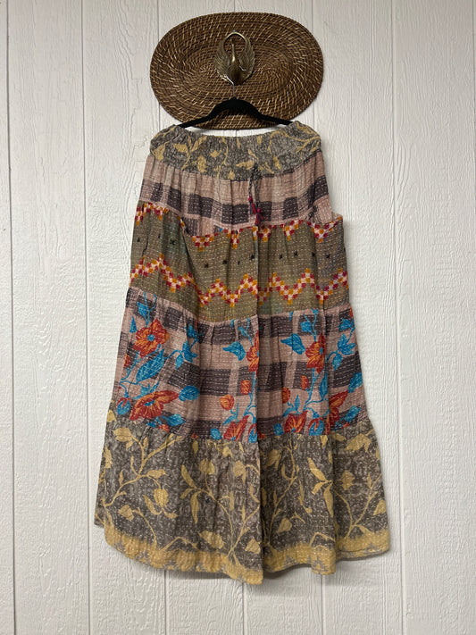 Pareo Kantha Lotus Maxi Skirt 0826 160