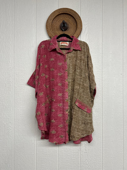 Crepe Sari Free To Be Button Down 0626 240