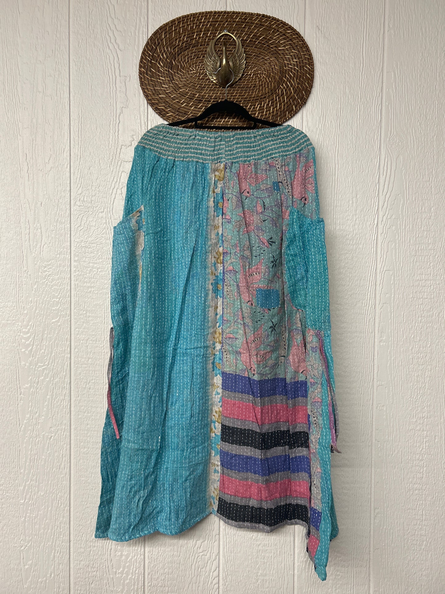 Pareo Kantha Butterfly Cargo Skirt 0426 019