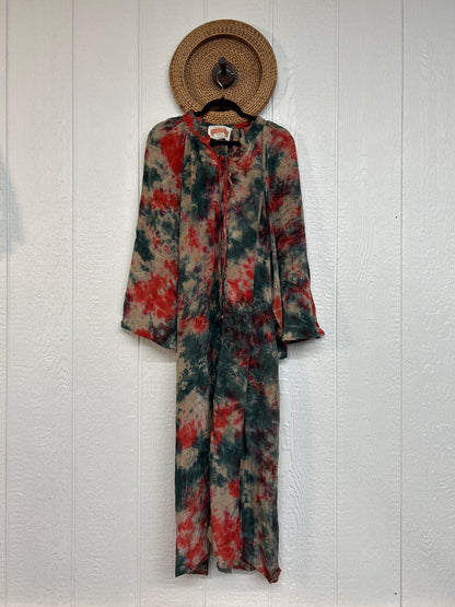 Crepe Sari Woodstock Duster Dress 0226 184