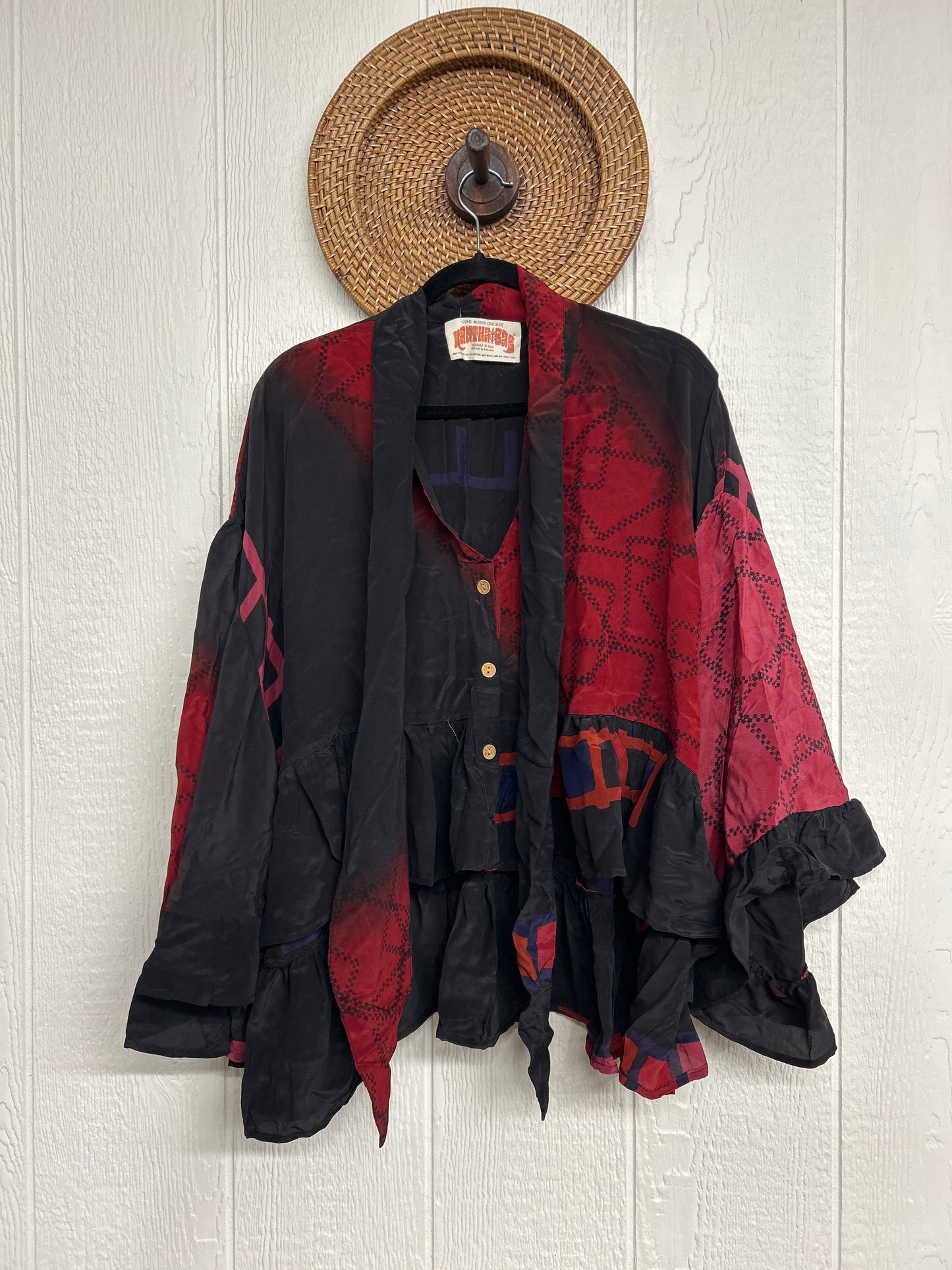 Crepe Sari Wild Rose Top 1225 098