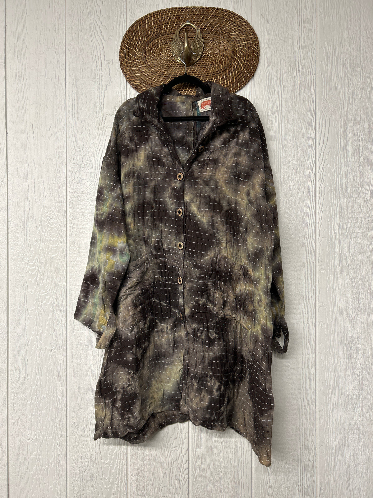 Aura Edit Koverlet Button Down Trench Coat 1026 039