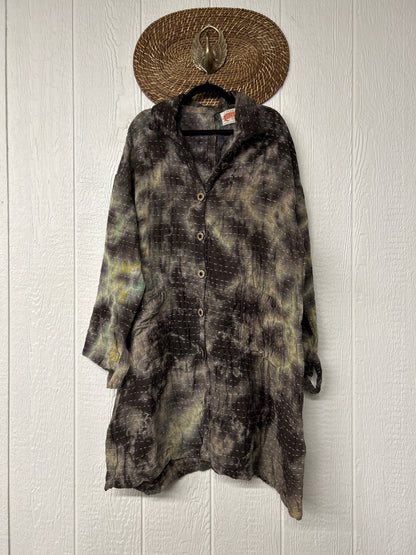 Aura Edit Koverlet Button Down Trench Coat 1026 039