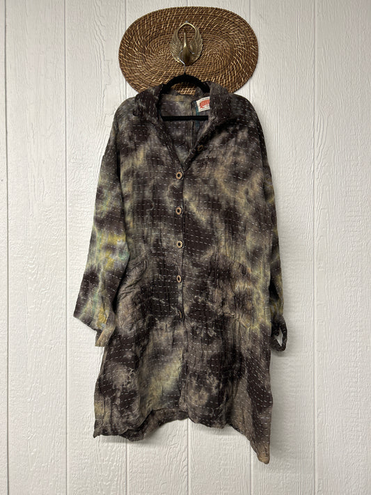 Aura Edit Koverlet Button Down Trench Coat 1026 039