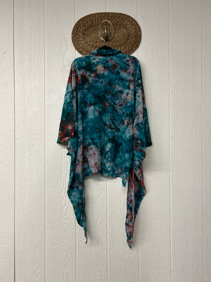 Crepe Sari Summer Nirvana Button Down 0626 172
