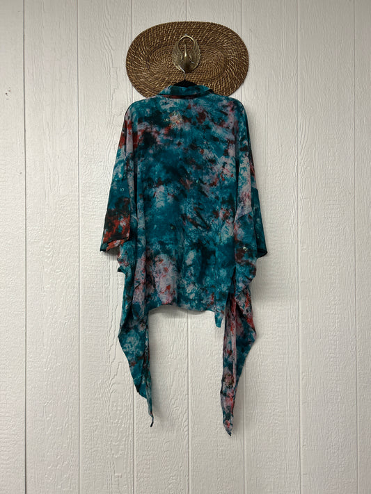 Crepe Sari Summer Nirvana Button Down 0626 172