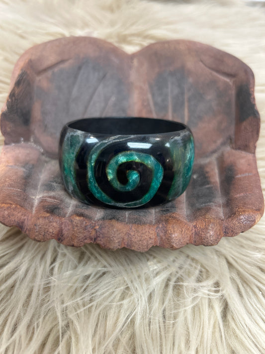 Green Spiral Bangle