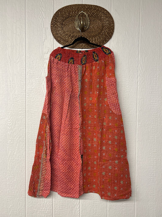 Pareo Kantha Butterfly Cargo Skirt 0426 123