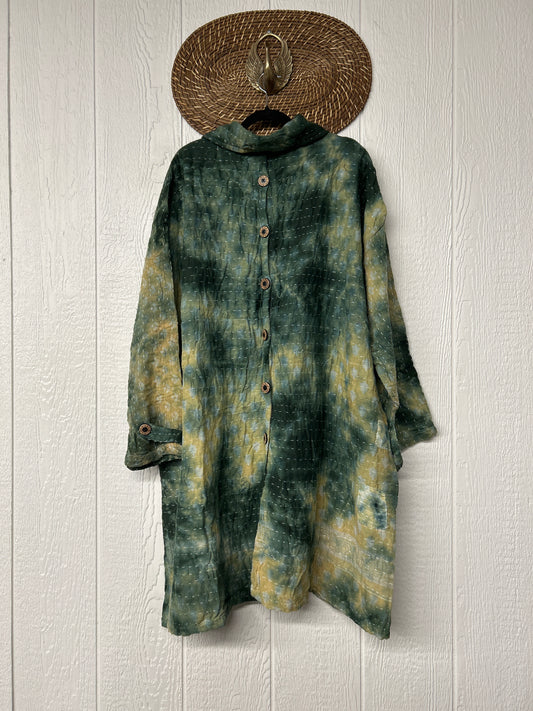 Aura Edit Koverlet Button Down Trench Coat 1026 017