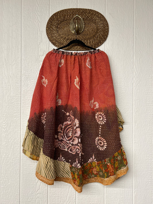 Pareo Kantha Wild Rose Skirt 0426 017