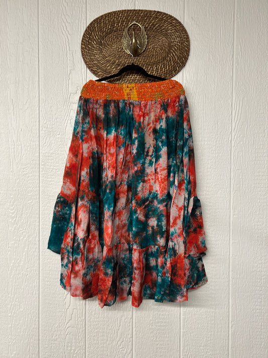 Crepe Sari Dahlia Skirt 1026 091