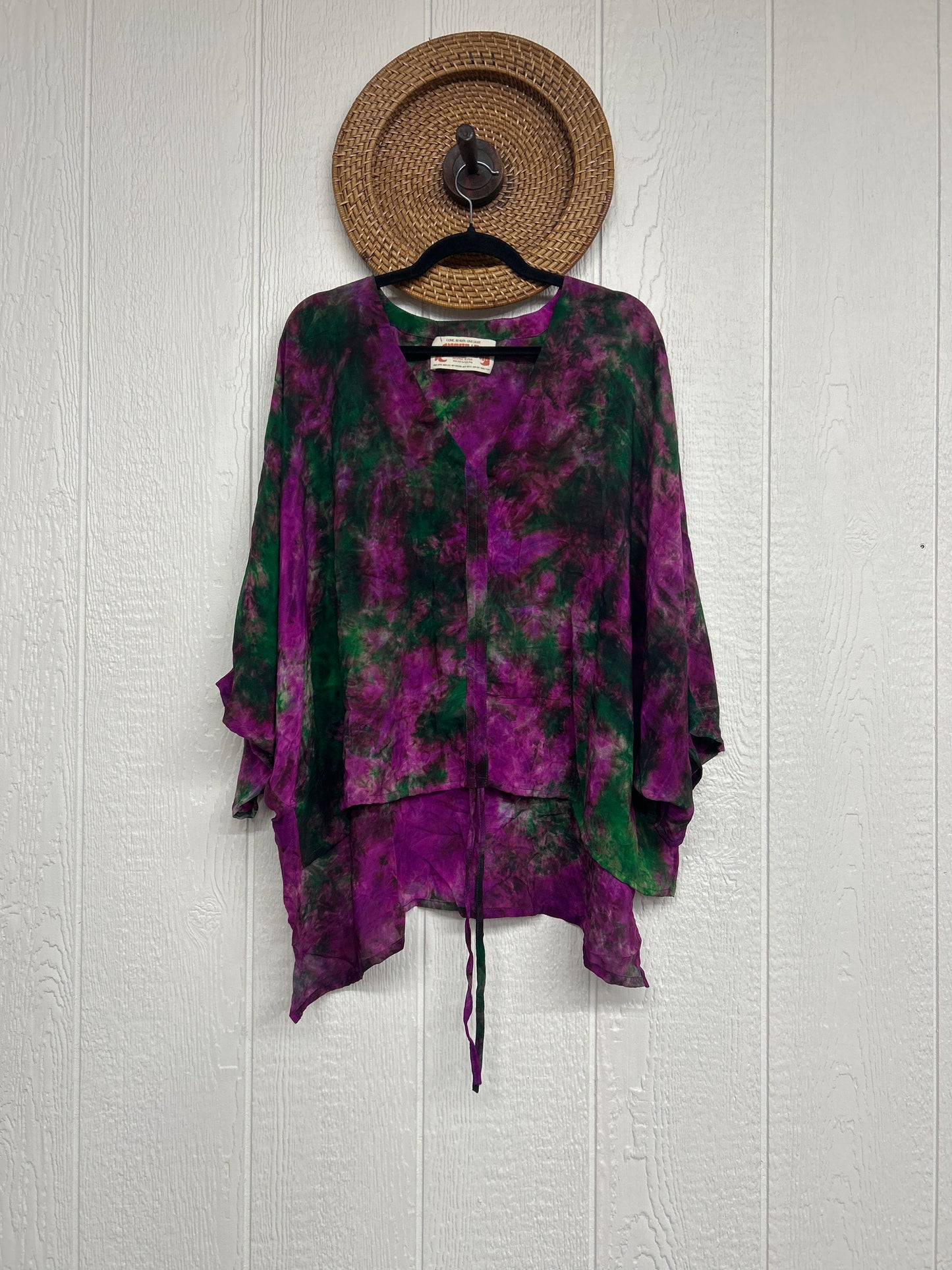 Crepe Sari Hi Lo Butterfly Top 0726 106