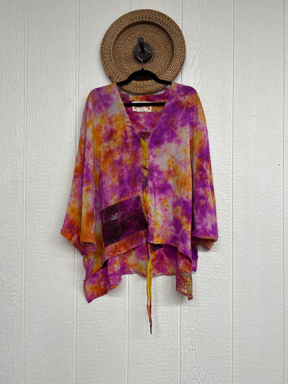 Crepe Sari Hi Lo Butterfly Top 0726 036
