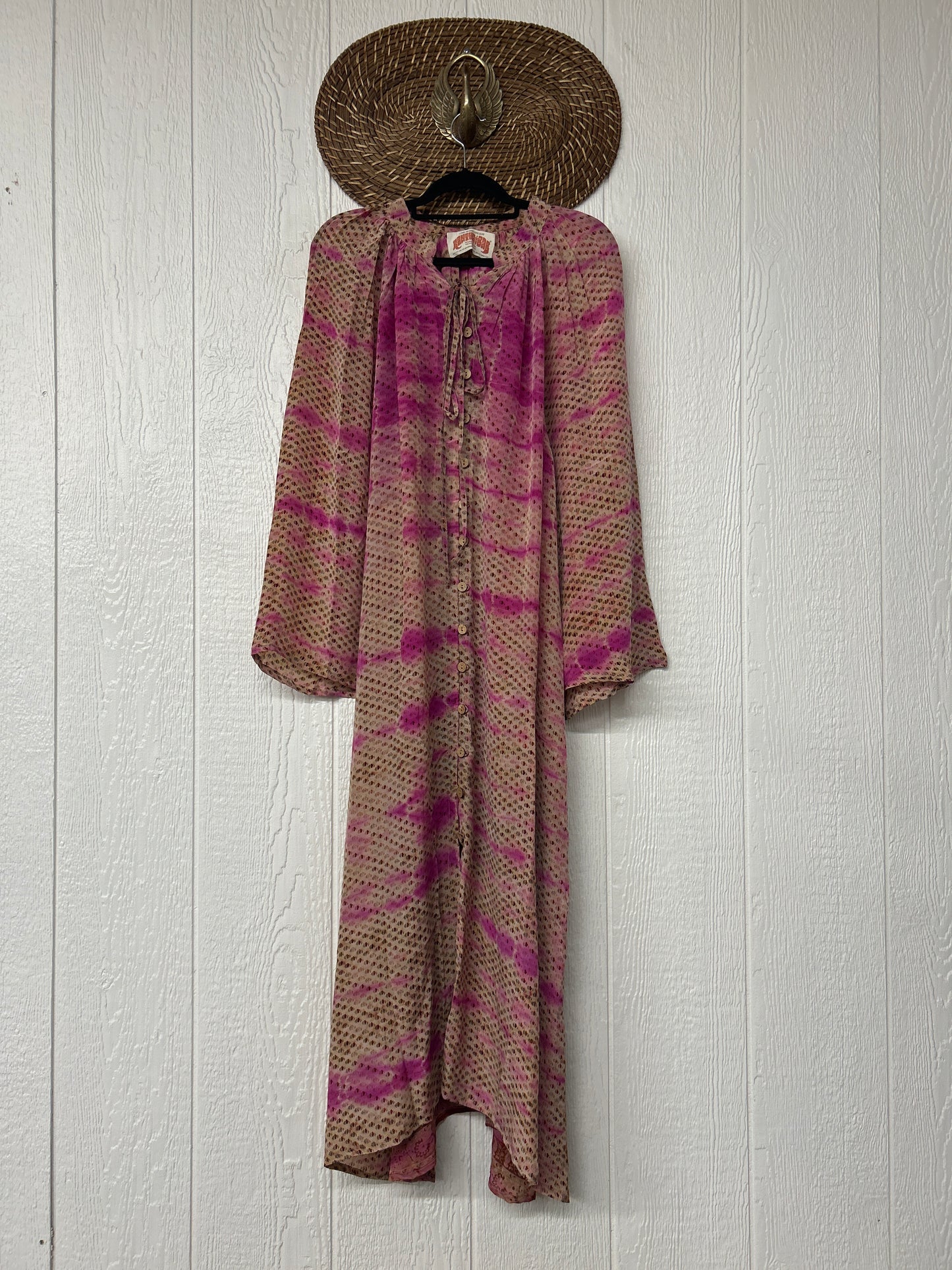 Crepe Sari Woodstock Duster Dress 0226 049