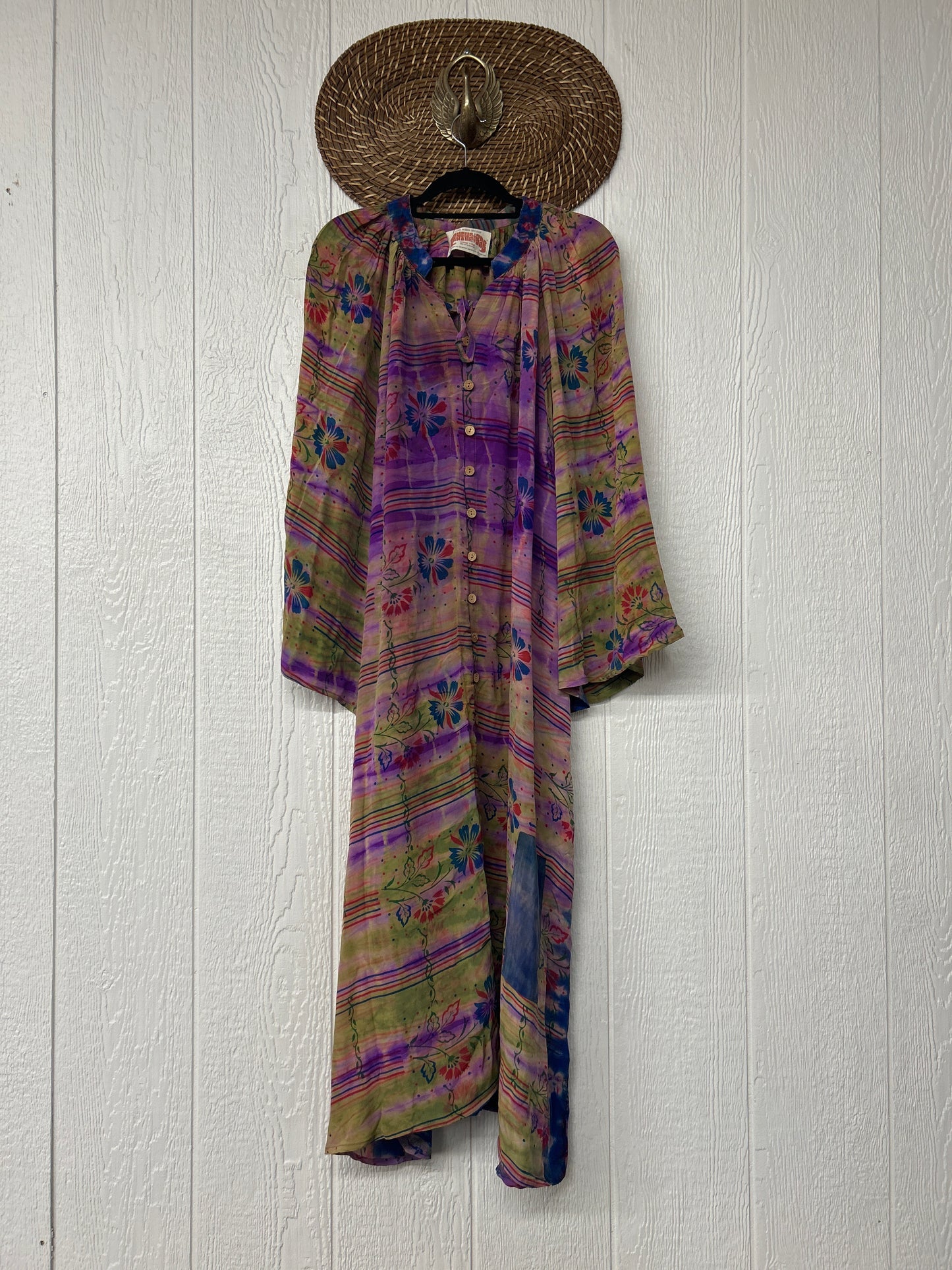 Crepe Sari Woodstock Duster Dress 0226 082