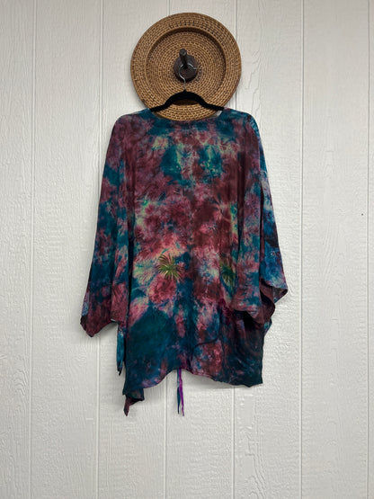Crepe Sari Hi Lo Butterfly Top 0726 118