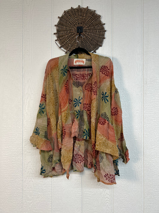 Crepe Sari Wild Rose Top 1026 059