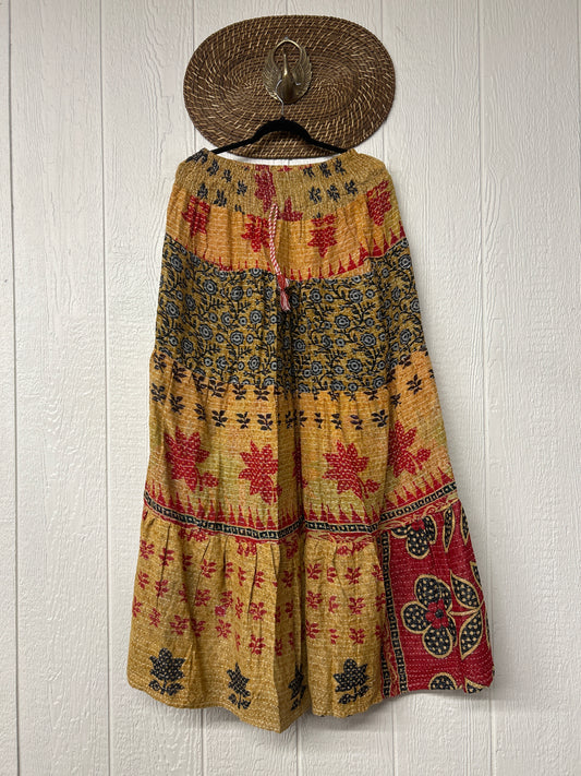 Pareo Kantha Lotus Maxi Skirt 0826 168