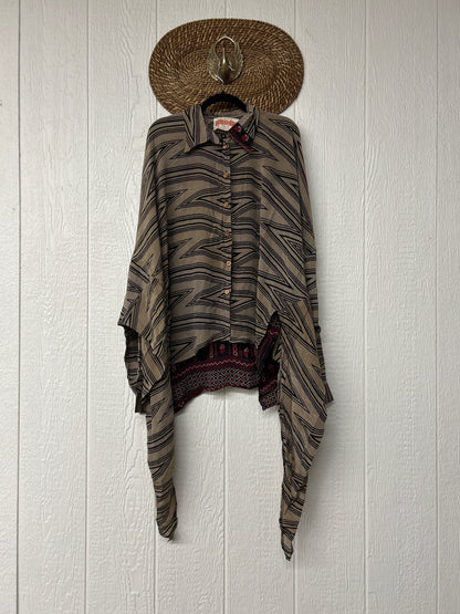 Crepe Sari Nirvana Button Down 1125 036