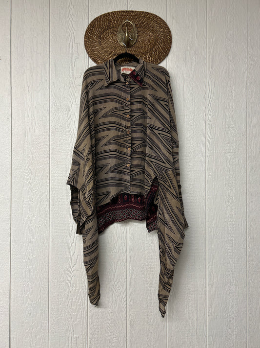 Crepe Sari Nirvana Button Down 1125 036