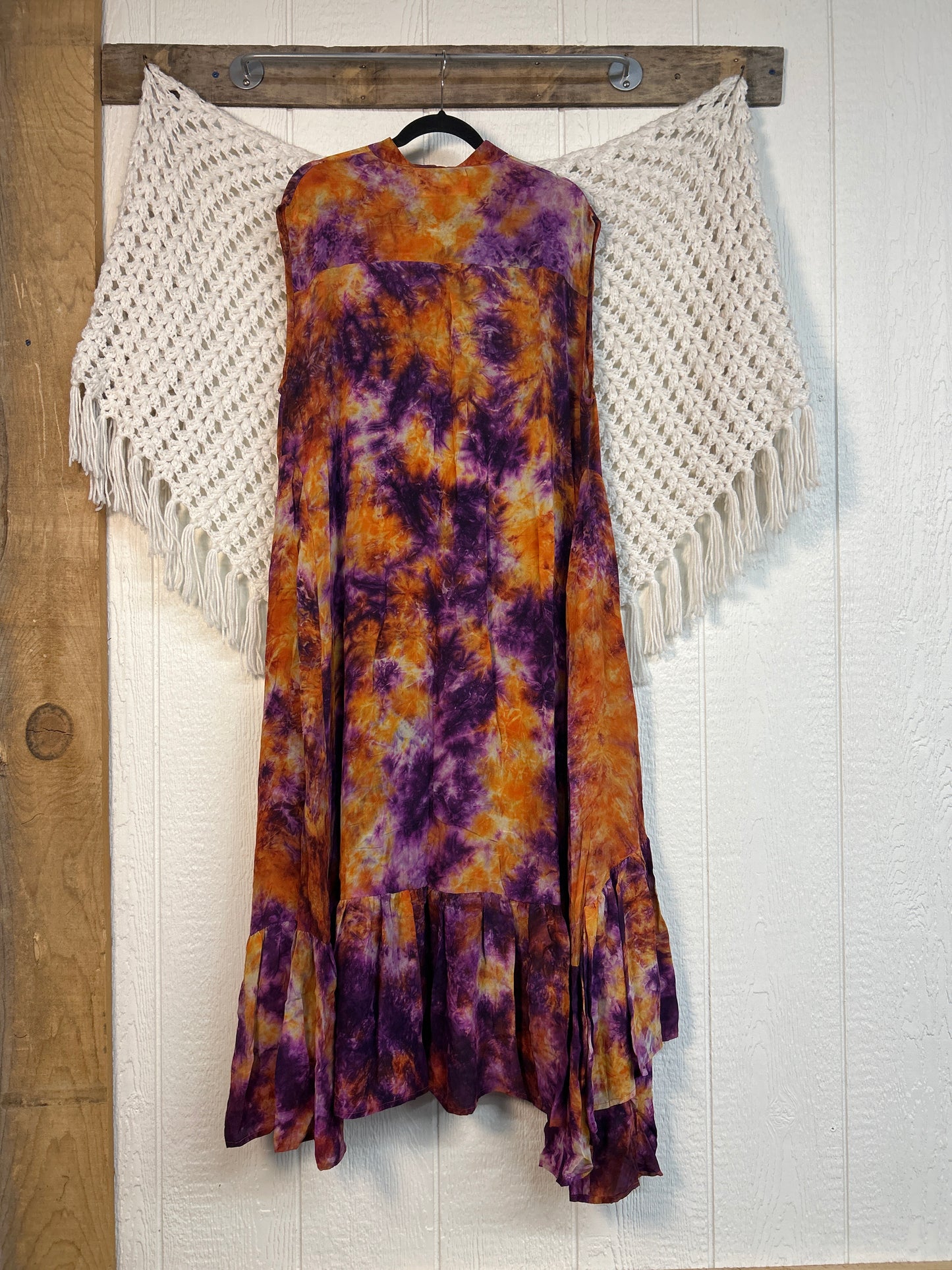 Crepe Sari Summer Dahlia Duster 0726 210