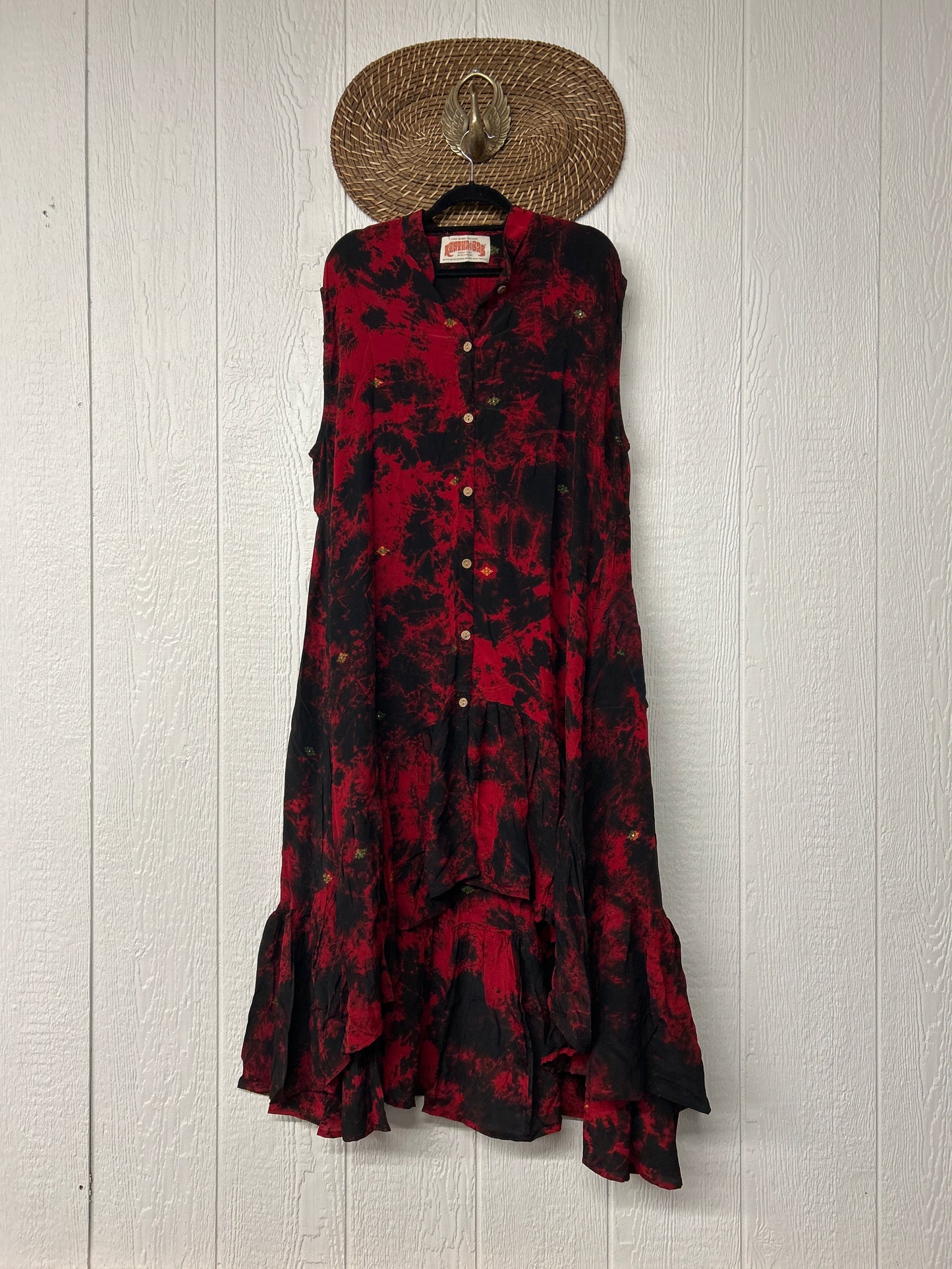 RETAIL Crepe Sari Summer Dahlia Duster 0726 105
