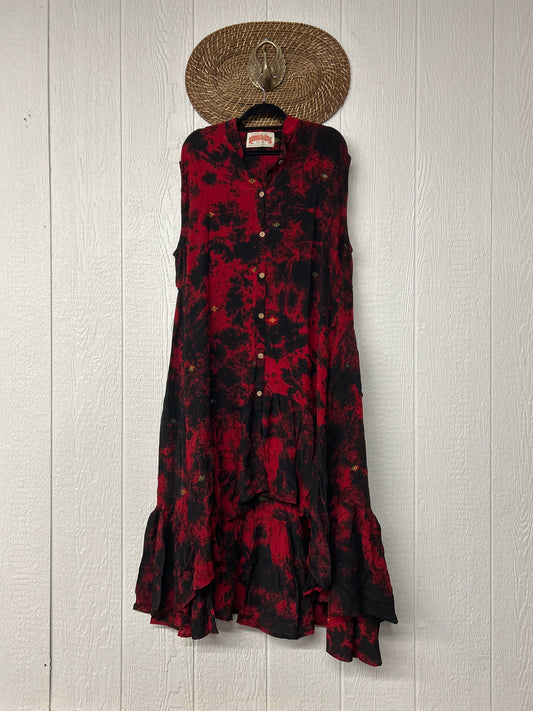 RETAIL Crepe Sari Summer Dahlia Duster 0726 105