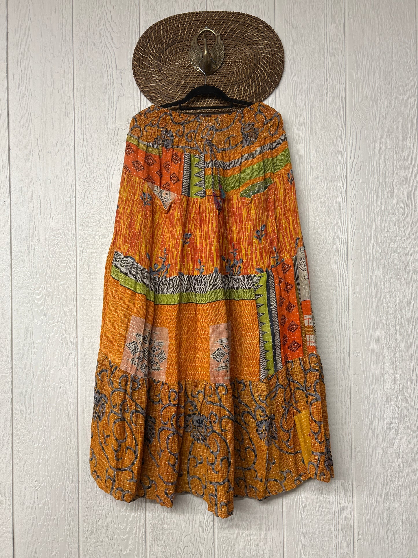 Pareo Kantha Lotus Maxi Skirt 0826 133
