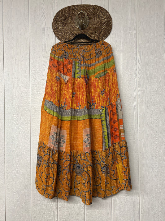 Pareo Kantha Lotus Maxi Skirt 0826 133