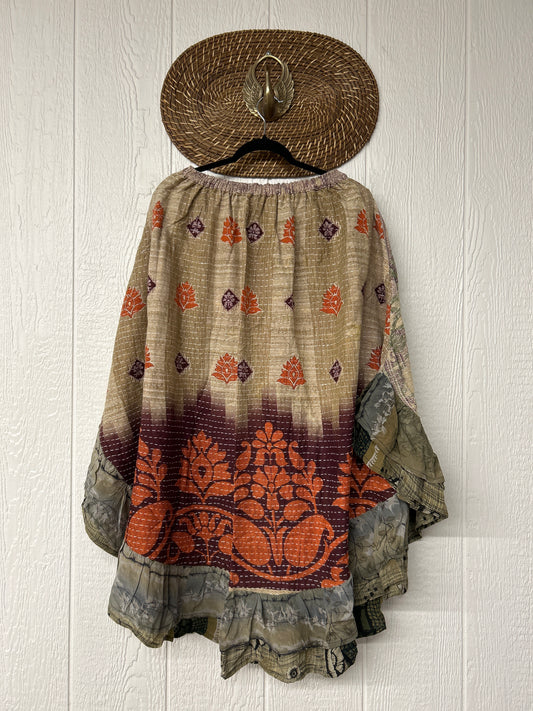 Pareo Kantha Wild Rose Skirt 0426 012