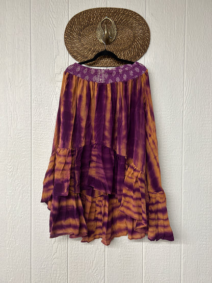 Crepe Sari Dahlia Skirt 1026 060