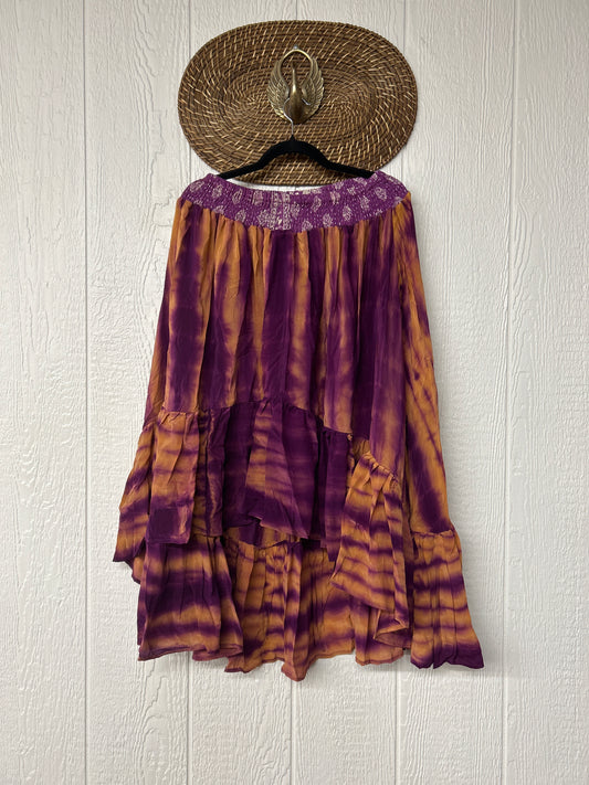 Crepe Sari Dahlia Skirt 1026 060