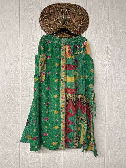 Pareo Kantha Butterfly Cargo Skirt 0426 092