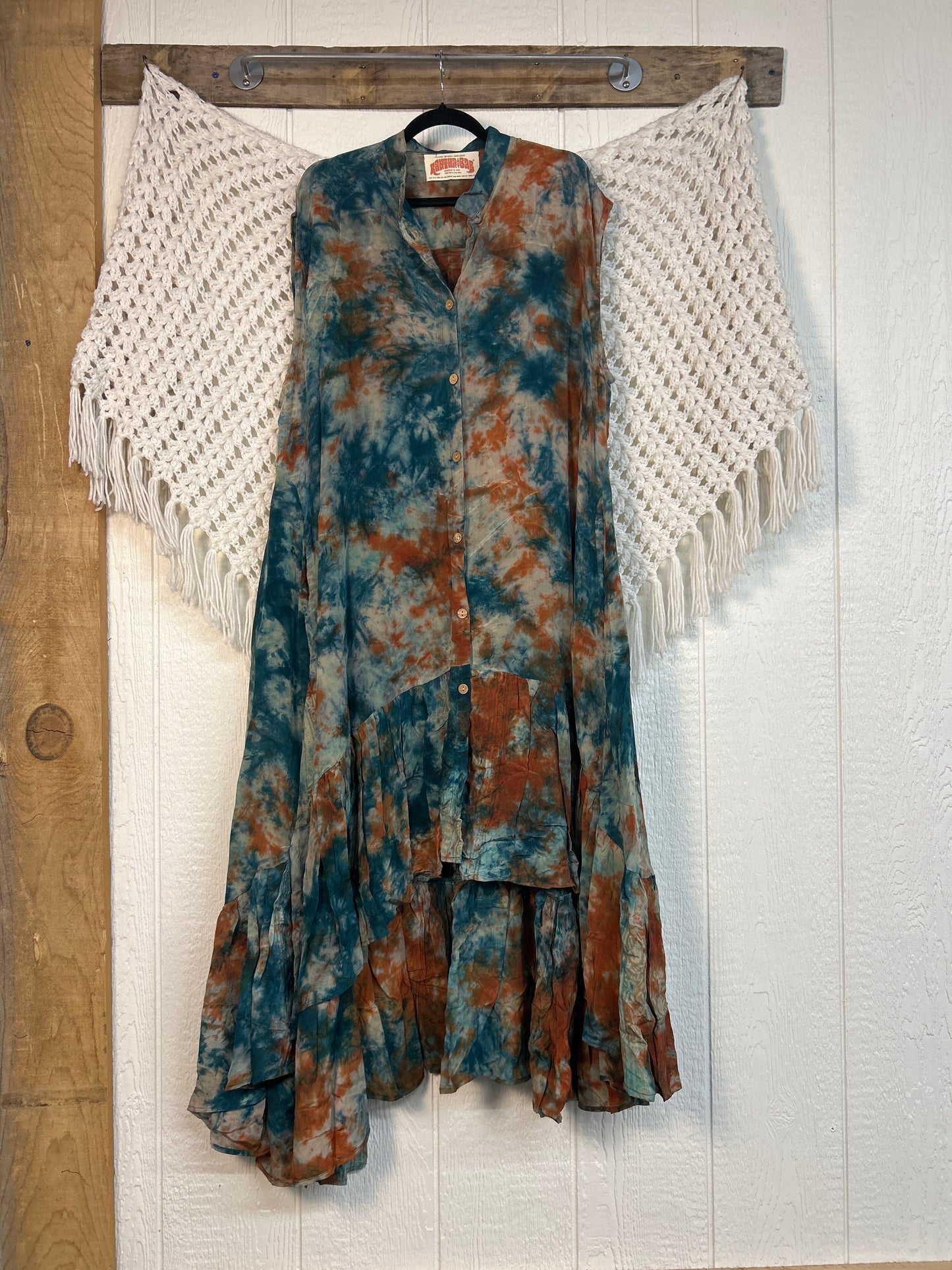 Crepe Sari Summer Dahlia Duster 0726 146