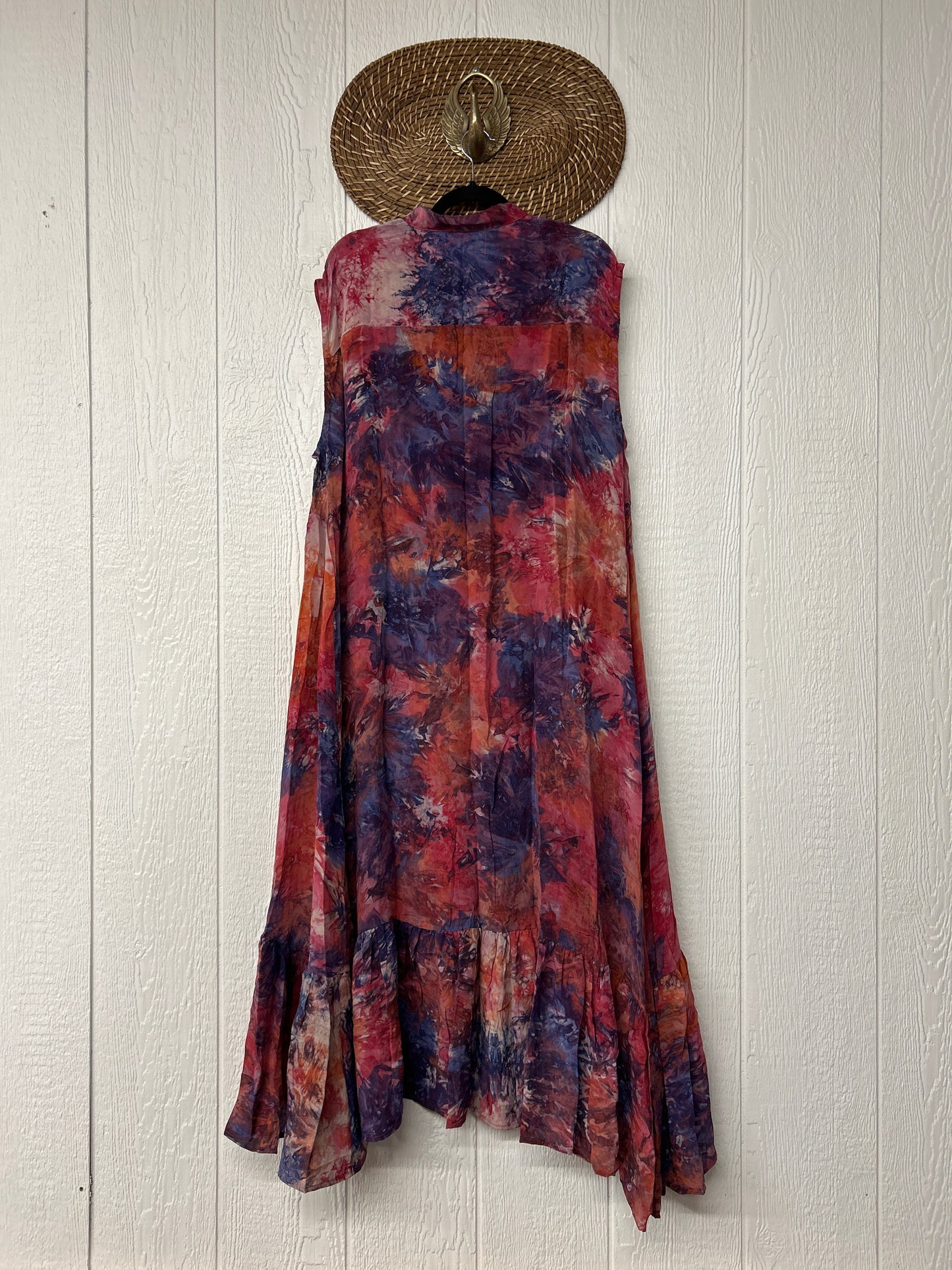 Crepe Sari Summer Dahlia Duster 0726 035