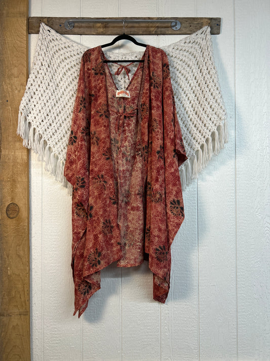 Crepe Sari Orchid Kimono 0626 243