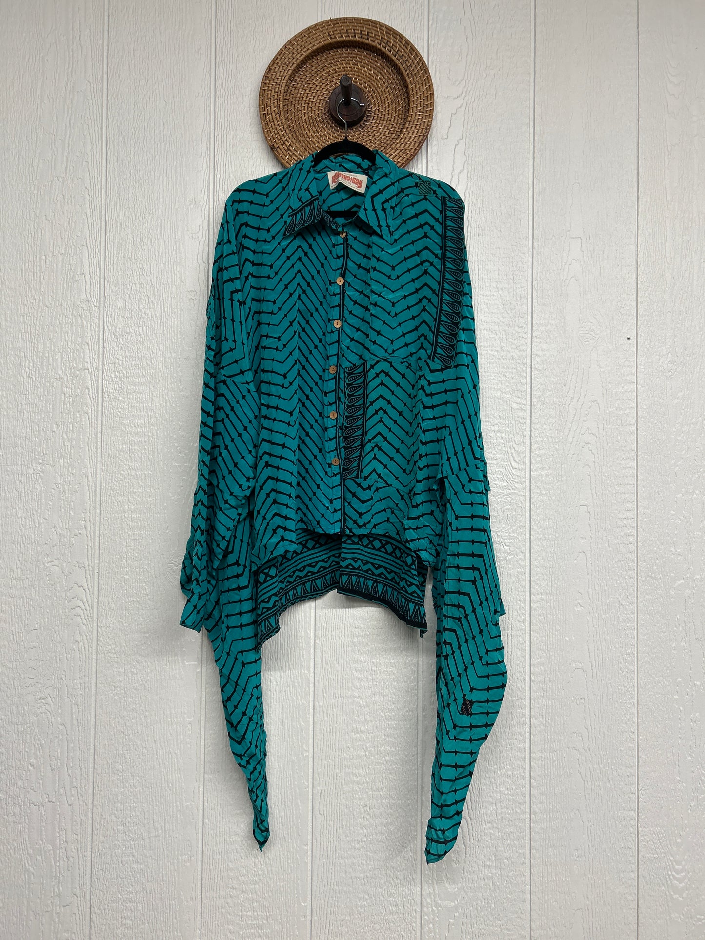 Crepe Sari Nirvana Button Down 1125 237