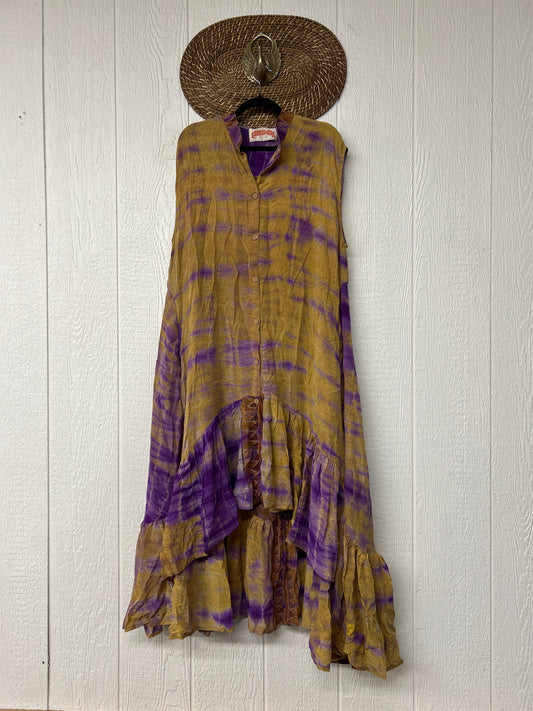 Crepe Sari Summer Dahlia Duster 0726 140