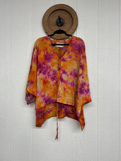 Crepe Sari Hi Lo Butterfly Top 0726 083