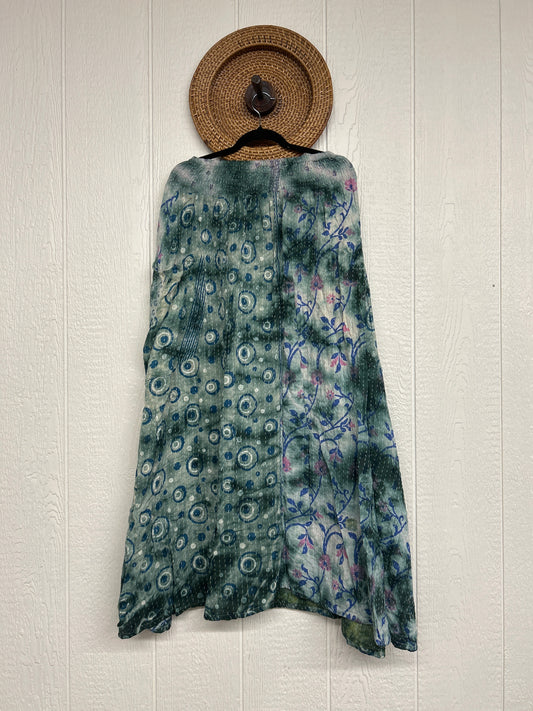 Aura Edit Pareo Kantha Butterfly Cargo Skirt 0726 002