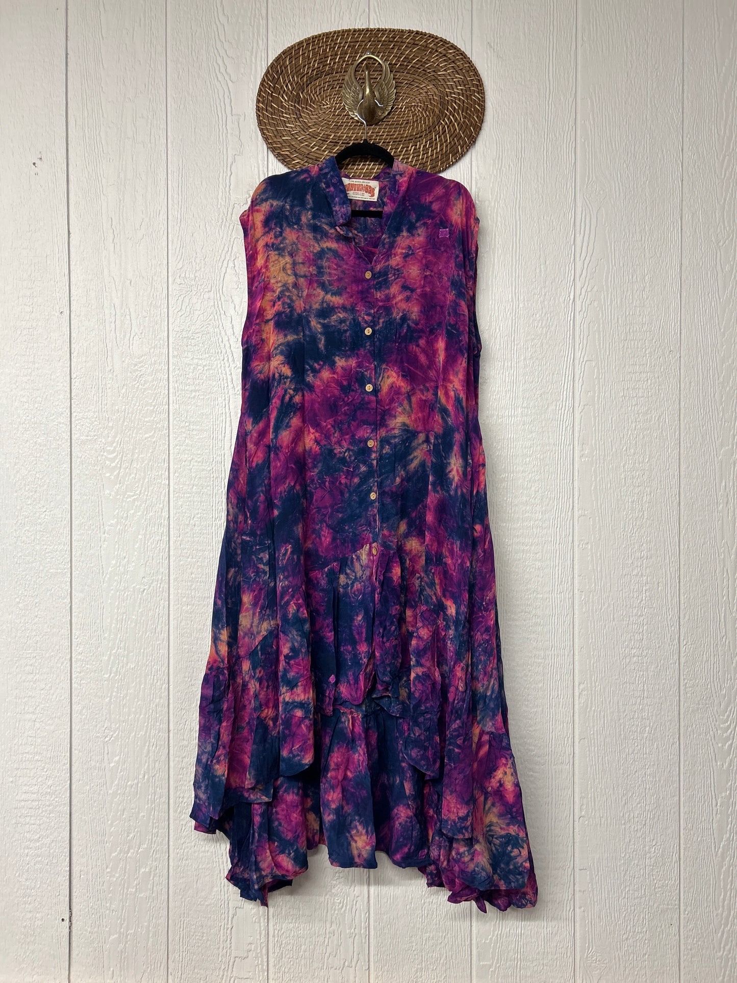 Crepe Sari Summer Dahlia Duster 0726 078