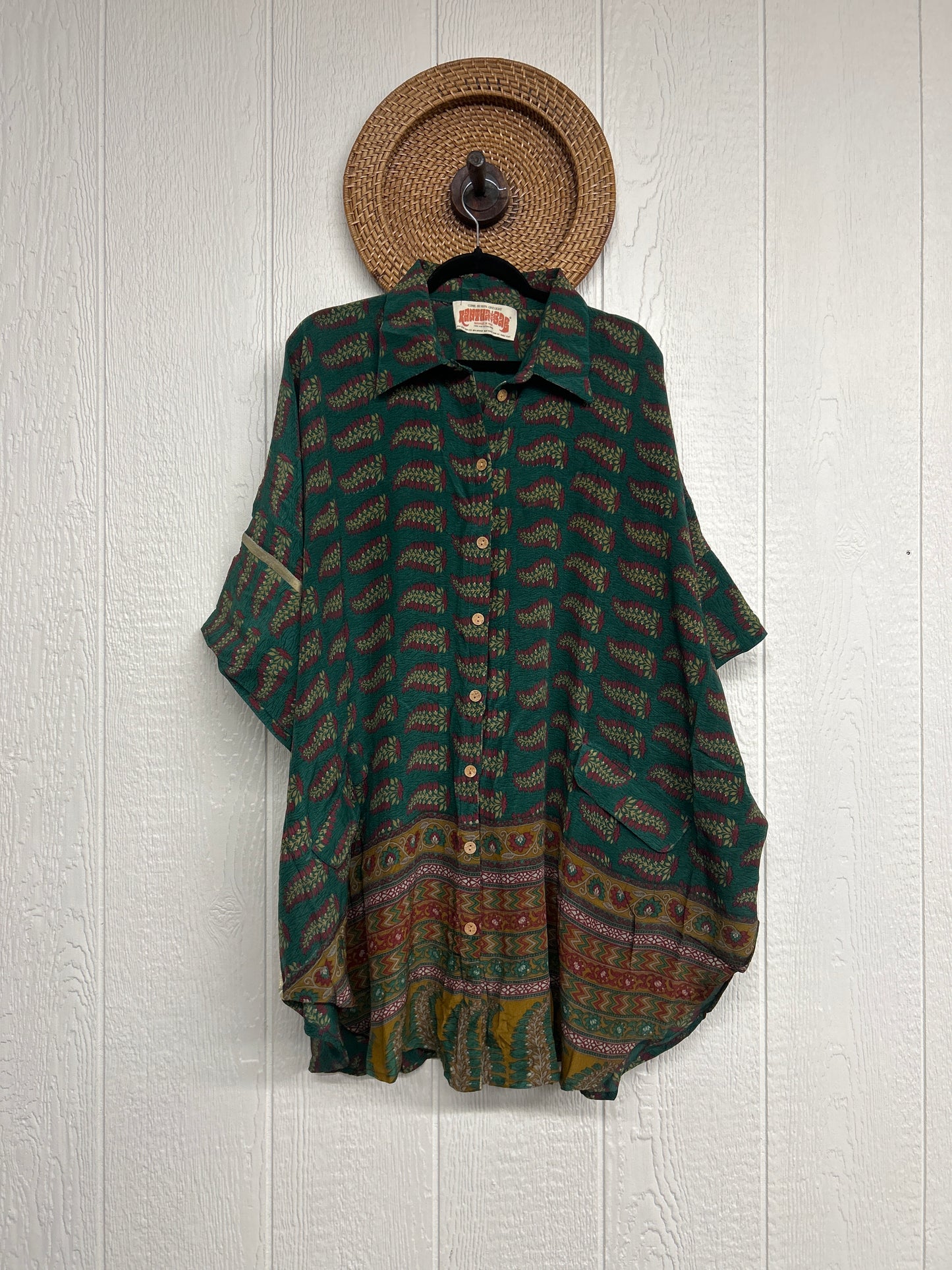 Crepe Sari Free To Be Button Down 0626 267
