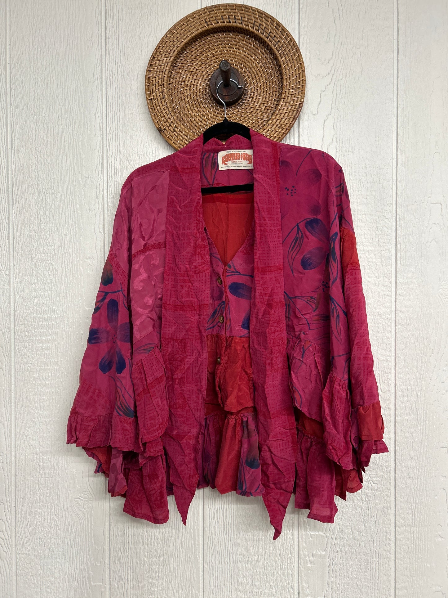 Crepe Sari Wild Rose Top 1225 078