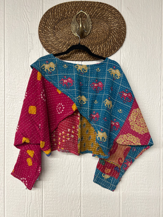 Pareo Kantha In Bloom Cropped Pullover 0326 244