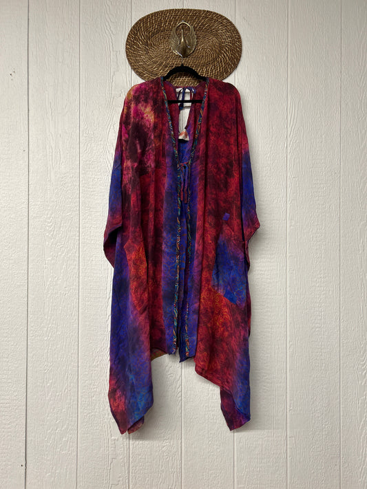 Crepe Sari Orchid Kimono 0626 142