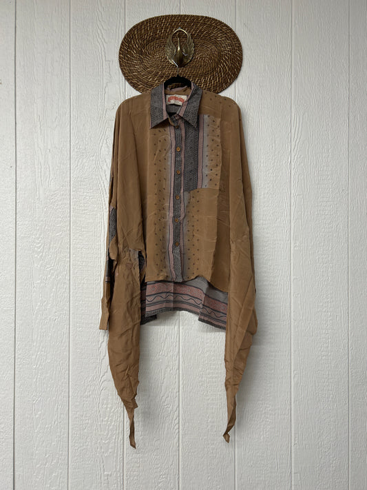 Crepe Sari Nirvana Button Down 1125 012