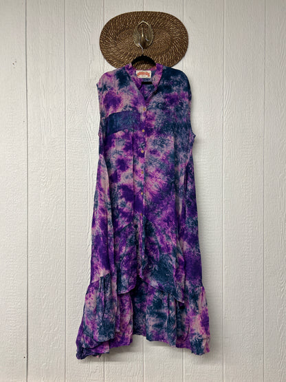 Crepe Sari Summer Dahlia Duster 0726 082