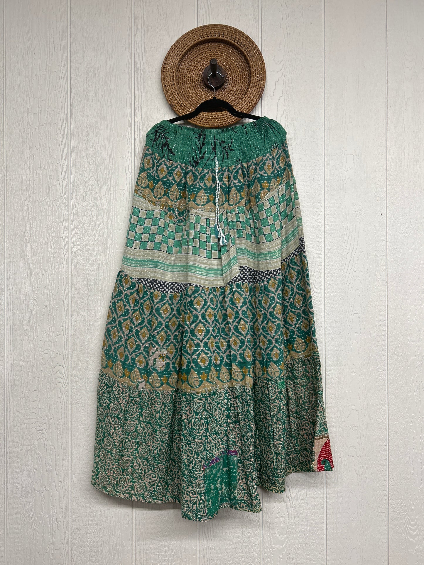 Pareo Kantha Lotus Maxi Skirt 0826 094